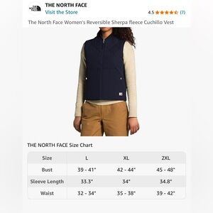 THE NORTH FACE CUCHILLO VEST reversible Navy XL